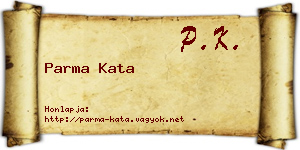 Parma Kata névjegykártya